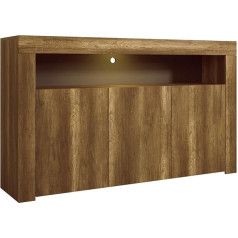 Mb Muebles Bonitos Современный сервант, ширина 155 x высота 91,5 x глубина 37 см, матовый меламин, цвет дуб барокко, тумба для телевизора в гостиной, модел