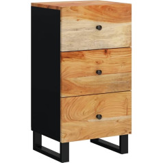 Vidaxl Боковая доска, высокая доска с 3 ящиками, комод, боковой шкаф на железных ножках, шкаф для гостиной, сервант, массив акации