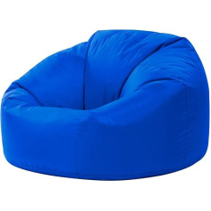Bean Bag Bazaar Бобовый мешок для взрослых, синий, открытый бобовый мешок с наполнителем, бобовый мешок, водоотталкивающая ткань, удобное кресло д