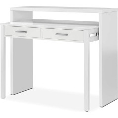 Habitdesign Мебельфактор Tressa Gloss White Туалетный столик, комод, компьютерный стол, 004582bo