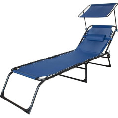 Gardenia Складной пляжный шезлонг Lettino Cordonato Garden Lounger со шнуром, синий