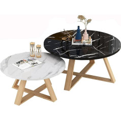 Generisch Комплект из 2 современных кофейных столиков для гостиной Диван боковой столик и матрешка для гостиной офиса