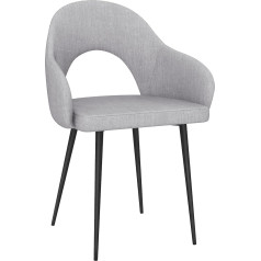 Homcom Мягкое кресло-реклайнер с подлокотниками, льняной вид, кресло для гостиной и спальни, сталь, серый, 56 x 58,5 x 84,5 см