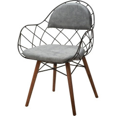 Generic Стул для столовой Stuhlmann Chester 746A, стул для кухни, мягкий стул, стул для гостиной, стул для балкона, стул для патио, садовый стул серого цвет