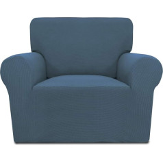 ‎Purefit PureFit Stretch Sofa Slipcover - Spandex Jacquard Non-Slip Soft Couch Sofa Cover Washable Furniture Protector with Non-Slip Foam and Elastic Bottom for Kids (Bluestone)