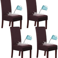 ‎Jhld Чехлы для стульев JHLD, комплект из 4, замшевые водонепроницаемые чехлы для стульев, натяжные, съемные, моющиеся чехлы для стульев для гос