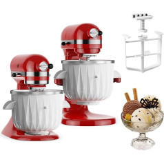 TPGSING насадка для приготовления льда для миксера KitchenAid, совместима с 4,5 Qt и более крупными миксерами, 2 QT чаша для замороженного йогурта, джел