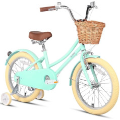 Glerc Велосипед для девочек с корзиной для детей 3-10 лет, 12 14 16 18 20 дюймов, со звонком и стабилизаторами, разные цвета