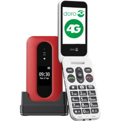 Doro - Leva L30 - Старший мобильный телефон - 4G раскладной мобильный телефон без контракта - внешний дисплей - HD качество звука - камера - кнопка экс
