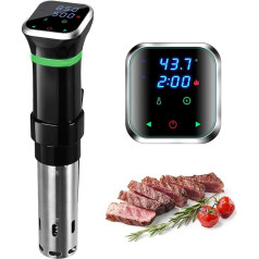 FUNYKICH Sous Vide Stick, 1100 W IPX7 Waterproof Sous Vide Garer Precision Cooker Timer Function, 3D Circulation, Precise Temperature Setting, LED Touch Display