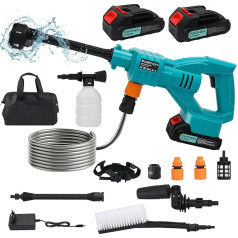 Аккумуляторная мойка 6 в 1 для Makita 18 В, мобильный пистолет для мойки под давлением с зарядным устройством 3000 мАч, портативный пистолет для мо