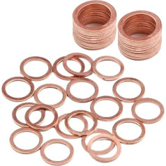 Массивный Messing-Kupfer-Unterlegscheiben. Kupfer-Un 20PCS Solide Kupfer Unterlegscheibe Flache Ring Dichtung Sump Stecker Öl Dichtung Armaturen 10x14x1MM Unterlegscheiben verschluss Hardware Zubehör(10