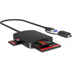 Устройство чтения карт памяти cf,tf,sd,microsd, type-c+a, ib-cr302-cu3