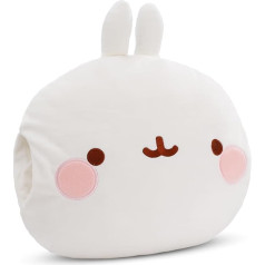 NICI Муфта для рук Molang 33 x 33 x 10 см - пушистая детская муфта с лицом Molang для девочек, мальчиков и младенцев, согревает руки, идеально подходит для