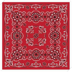 Western Ranch Bandana Neck Scarf Head Scarf Cotton Paisley XL 70 x 70 см