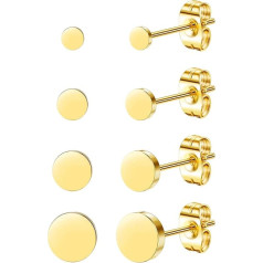 YADOCA 4 пары G23 титановые серьги гипоаллергенные для женщин мужчины девушки серебро/золото/черный серьги круглый диск серьги для чувствитель