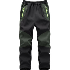 Echinodon Kinder Softshellhose Gefüttert Hose Wasserabweisend Winddicht Warm Jungen Mädchen Outdoor Wandern Hose Herbst Winter