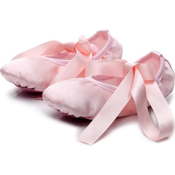 Lily's Locker - Балетная обувь для девочек Розовые атласные балетные тапочки для детей женщин