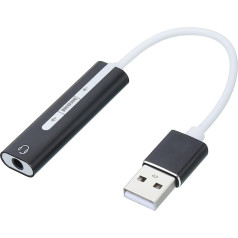 карта поиска USB к 3,5 мм аудио звуковая карта адаптер Поддержка HI-FI 7.1 канал черный