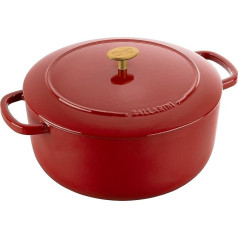 BALLARINI Bellamonte Dutch Oven Enamelled Cast Iron Round Casserole Dish 28 cm 7.0 L Red