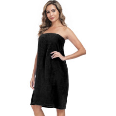 Женская сауна махровое полотенце банный халат сауна килт сауна полотенце 100% хлопок сауна килт баня пончо с эластичной лентой и липучкой кр