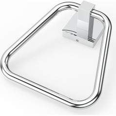 WZRUA Handtuchring Handtuchhalter Wandmontage Chrom SUS304 Edelstahl Rostfrei Handtuchhalter für Badezimmer (Quadratische Basis)