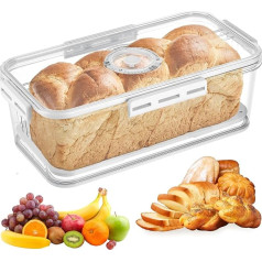 Большой контейнер для хлеба, прозрачная коробка для хлеба, горшок для хлеба из ПЭТ, хранение хлеба, коробка для хранения тостового хлеба с к
