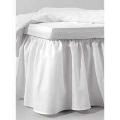 Jotex Zack Valance Bed Skirt, 100% высококачественный органический хлопок, высота 45 см, белый, 160 x 200 см