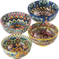 Набор суповых мисок Henten Home из 4 частей, 690 мл, миски для мюсли, салата, супа, кукурузных хлопьев, завтрака, миски для салата/пасты, разноцветны