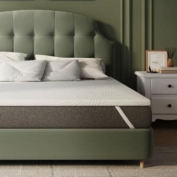 Novilla Matratzen Topper 180x200 5cm Höhe Bambus-Schaumstoff MatratzenTopper für Boxspringbett Wohnwagen Schlafsofa Matratzenauflage Bezug Waschbar Oeko-TEX