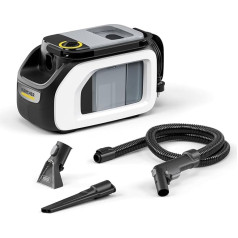 Компактный моющий пылесос Kärcher SE 3, мощность: 500 Вт, бак для чистой воды: 1,7 л, площадь: 2,76 м2, вес: 4,1 кг, шланг для всасывания, насадка для моющих