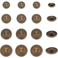 OLYCRAFT Lion Crest Vintage Metal Blazer Button Set 15 мм 20 мм 23 мм 25 мм хвостовик кнопки для блейзера, костюмы, пальто, униформа и куртка - античная бронза
