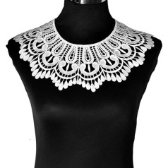 Черный Вышивка Кружева Вырез Воротник Украшение Шитье Аппликации Отделка Кружева Ткань Платье Аксессуары Скрапбукинг 15шт