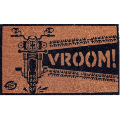 Coco&Coir Natural Coir | Non-Slip | Thick Coir | Premium Quality | Rubber Backed | Eco-Friendly | Indoor | Outdoor | Heavy Duty | Motor Series | Bike design |Entrance Door Mat | 45 x 75 cm (Vroom)