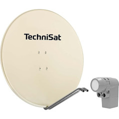 Спутниковая антенна TechniSat SATMAN 850 Plus (85 см спутниковое зеркало с мачтовым креплением и UNYSAT Universal Quattro LNB в погодозащитном корпусе, требуется му