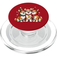 Corgi Weihnachtshunde Lustiger Weihnachtsmann Rentier Elf PopSockets PopGrip für MagSafe