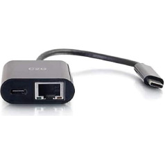 C2G USB-C Ethernet Adapter W/Power Black USB 3.0 (3.1 Gen 1) Type-C interface hub - Интерфейсные концентраторы (USB 3.0 (3.1 Gen 1) Type-C)
