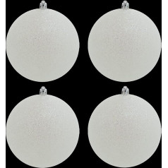 4 дюйма большие белые снежки, 4 штуки, радужное рождественское украшение для украшения рождественской елки 4E's Novelty