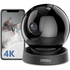 Imou 4K (8MP) Внутренняя камера наблюдения, 360 ° WiFi камера с AI обнаружения человека / животного / шума, автоматическое отслеживание, ночное видени