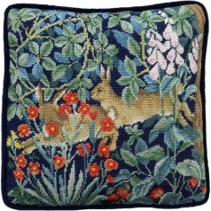 Набор подушек Bothy Threads Tapestry Embroidery Cushion Set Green Rabbits Embroidery Picture Printed