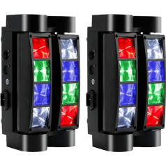 Areyourshop Moving Head Stage Light, DJ Light, Disco Light, 8 x 10 W, RGBW, 4-в-1 LED Light Effect, Mini Party Light, Stage Lights with DMX512/Voice Mode for Bar, Party, Club, Oktoberfest, Christmas,