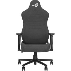 Эргономичное игровое кресло ASUS ROG AETHON Fabric, стальной каркас, встроенная поясничная поддержка, мягкие 2D подлокотники, тканевая обивка и подуш