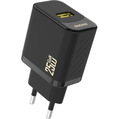 Dudao Сетевое зарядное устройство GaN 25 Вт USB-A - черный
