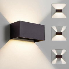 Светодиодный настенный светильник Настенная лампа Крытый открытый светильник Антрацит Открытый свет стены 4000 K вверх вниз Открытый свет IP