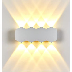 Topmo-plus белый открытый настенный прожектор алюминиевый призматический настенный светильник коридор / 8 Вт LED SMD / алюминий современные стены 