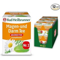 Чай для желудка и кишечника Bad Heilbrunner - лекарственный чай в фильтр-пакетах - анис, горький фенхель, кориандр, тмин, спазмолитическое средство 