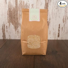 süssundclever.de® Органические овсяные отруби, 4,0 кг (4 x 1,0 кг), дробленые качества Demeter, без пластика, упакованы в экологически чистую органическую 