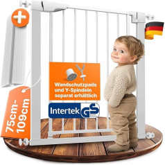 Ворота безопасности для лестниц без сверления [GS Certified, Anti-Trip Ramp] Ворота безопасности для детей, собак, детские ворота, лестничные ворота, де