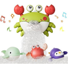 TUMAMA Игрушка для ванны ребенка от 3 4 5 6 лет, краб игрушка для ванны ребенка пузырь машина с музыкой, пена машина ванна игрушка краб пузырь про