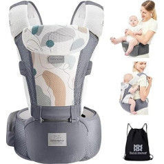 Детская переноска, Bebamour Baby Carrier для 0-36 месяцев, 3D Air Mesh Baby Carrier рюкзак для новорожденных и малышей, эргономичная 6-в-1 передняя переноска (3D Air Gre
